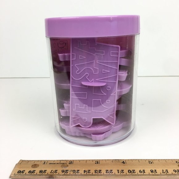 Vtg 1990 Wilton 10 Easter Treats Cookie Cutters Spring Plastic w Orig Container - Picture 6 of 12